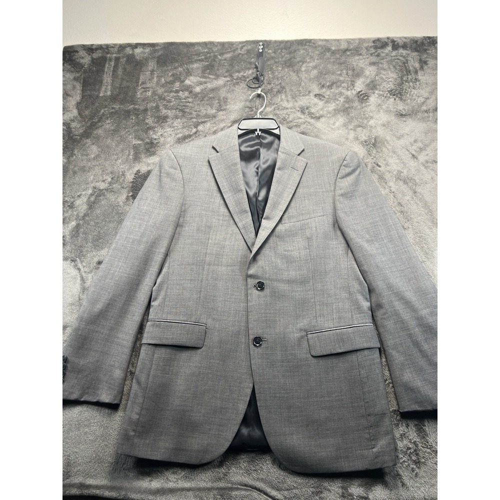 Austin Reed London Gray Sport Coat Mens 40R‎ 100% Worsted Wool Blazer